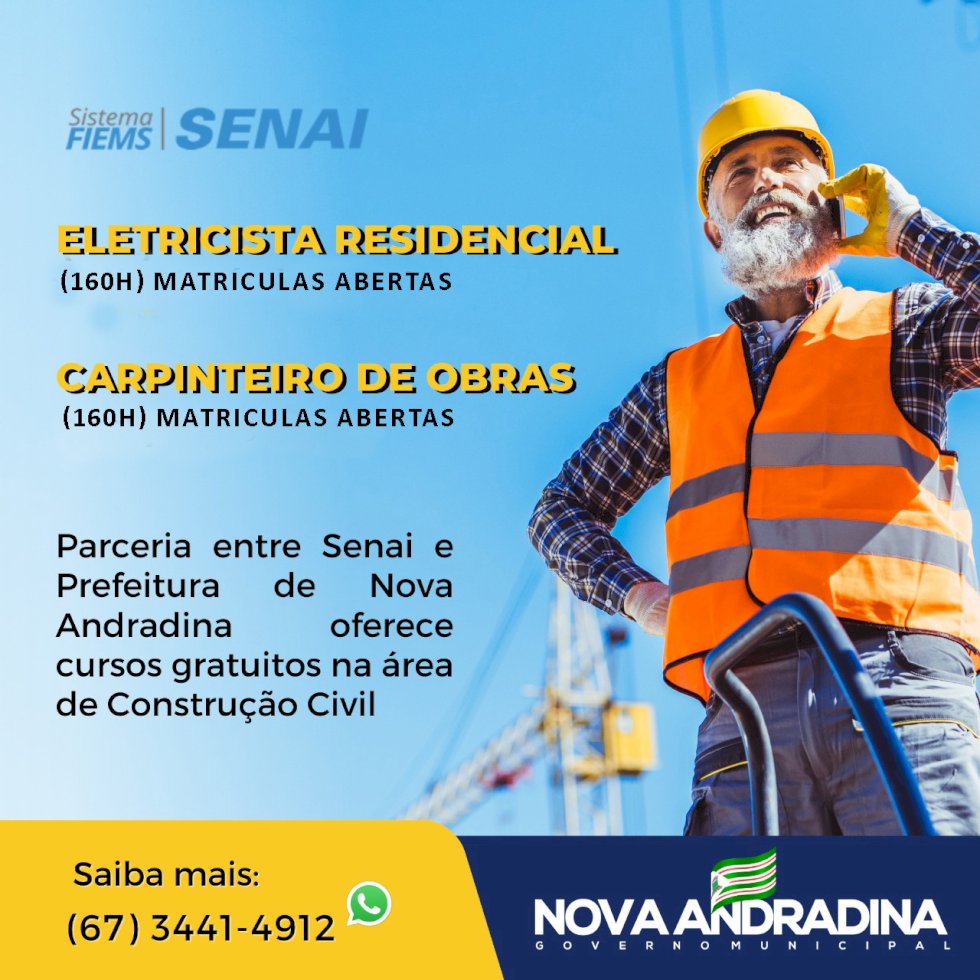 Cursos gratuitos na área de construção civil preparam novos profissionais para o mercado de trabalho