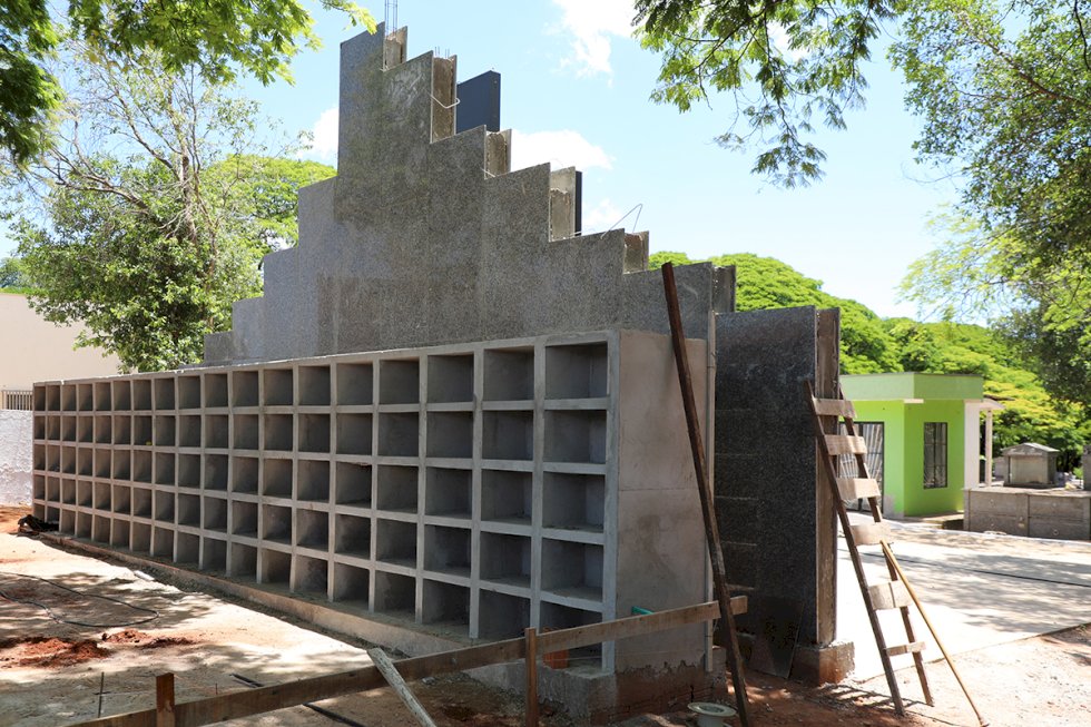 Construção do ossuário é mais uma melhoria no Cemitério de Nova Andradina