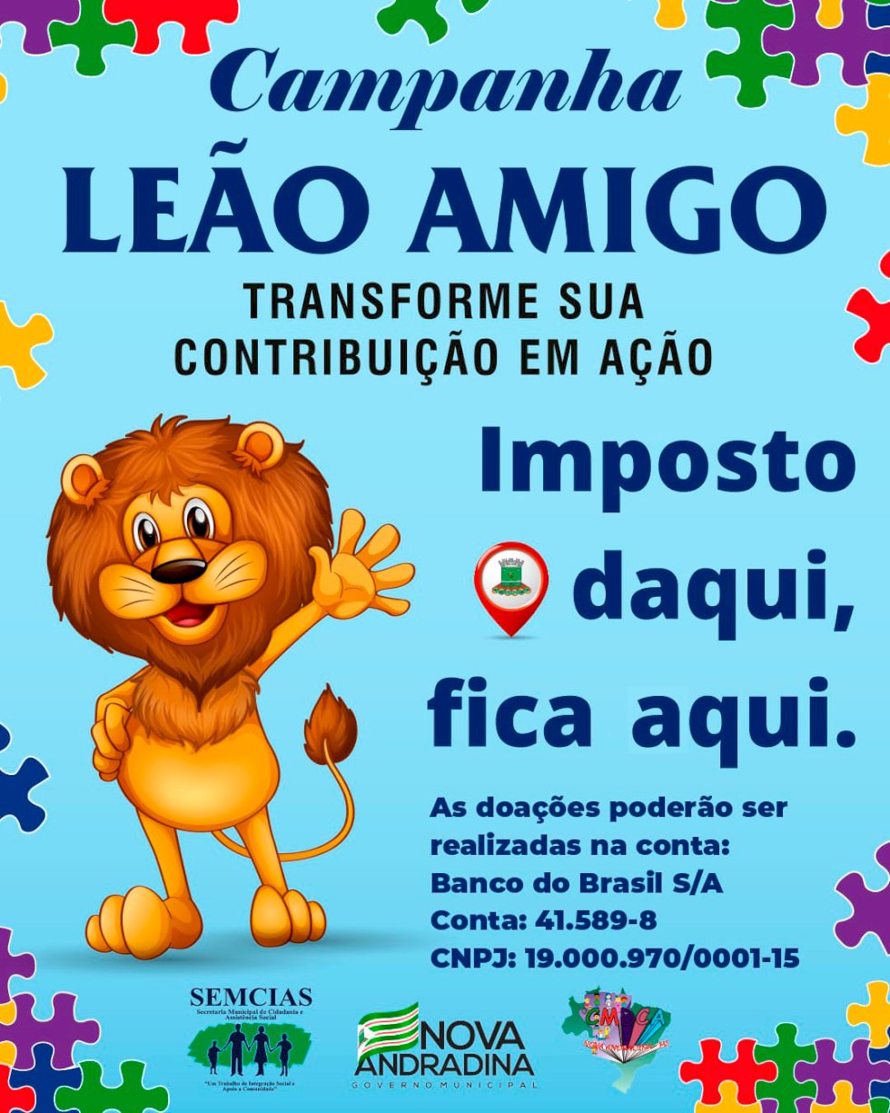 CMDCA lança campanha Leão Amigo da Criança