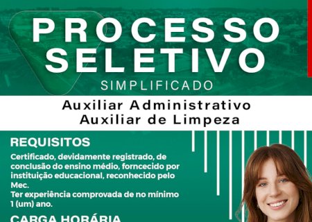 Funsau abre processo seletivo para contratação de auxiliar