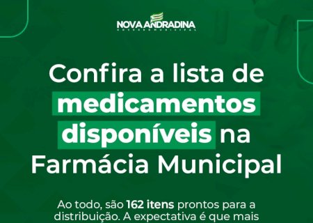 Saúde divulga medicamentos disponíveis na farmácia popular
