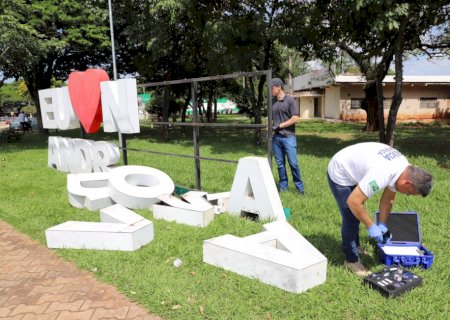 Prefeitura comunica à Polícia Civil depredação de letreiro