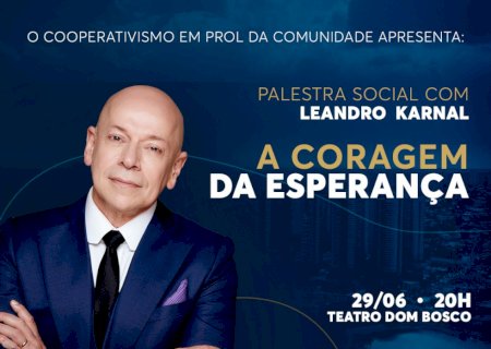 Sistema OCB/MS traz Leandro Karnal para a palestra “A coragem da esperança”
