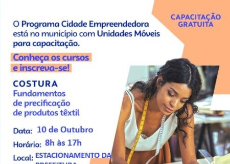 Cidade Empreendedora oferece Cursos na área da Costura